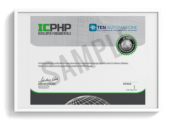 Certificazione IC PHP Originale